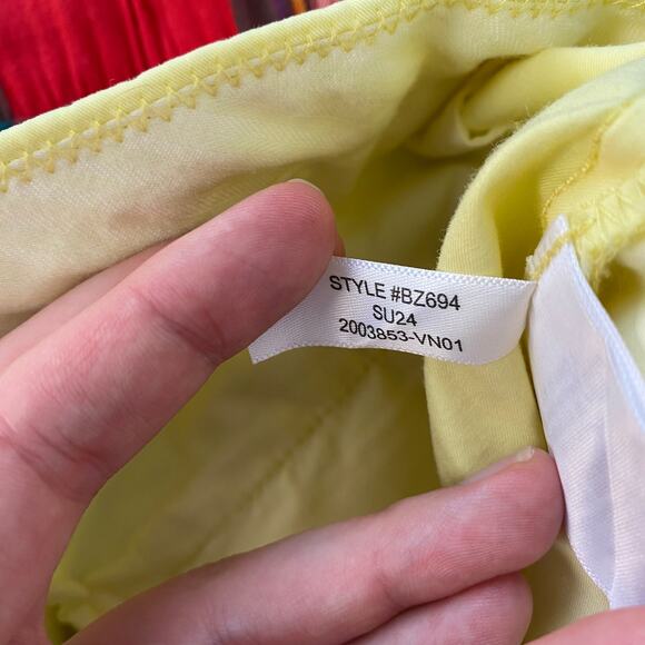 J. Crew Wide-Leg Essential Pant Cotton Poplin Fresh Lemon Yellow Cotton Size 6 - Picture 12 of 12